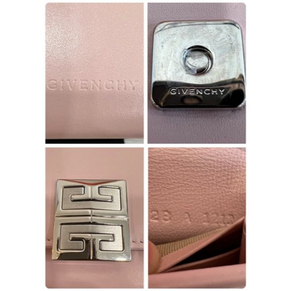 Givenchy Logo Wallet On Chain Pink Leather Cross Body Bag - Picture 11 of 12